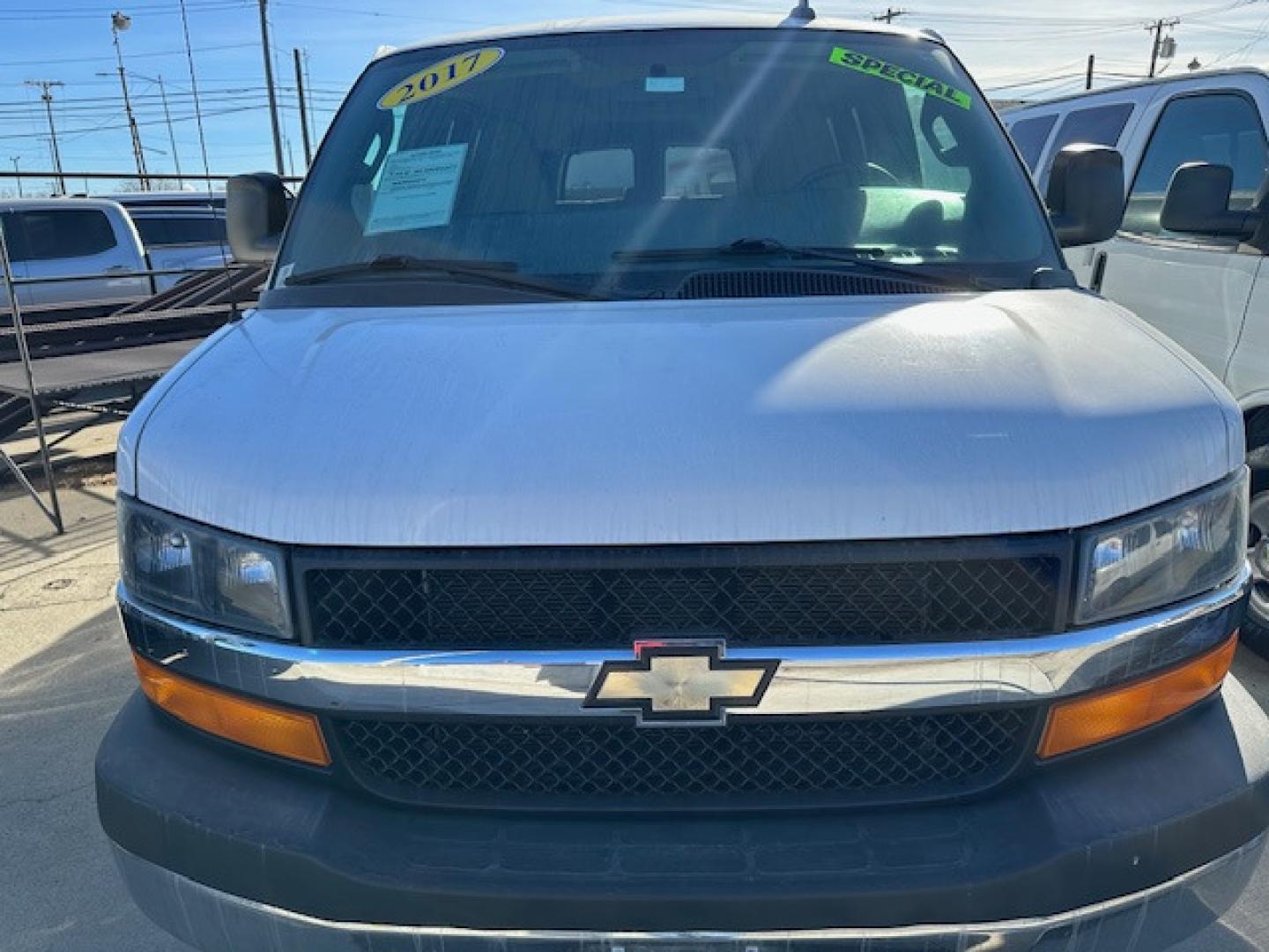 2017 White /GRAY Chevrolet Express LT (1GAZGPFG3H1) with an 6.0 engine, Automatic transmission, located at 3200 1st Avenue North, Billings, MT, 59101, (406) 245-9055, 45.779270, -108.510742 - Super Hard to Find Chevrolet 1 Ton 15 Passenger Van with Low Mileage! Power Windows, Power Door Locks, Tilt Cruise Control, Rear Air Conditioning & Heat, Tow Hitch, Privacy Glass and Only 72,700 Miles. Car Fax Dealer. Auto Brokers of Montana/AA&A Auto Rental/Fox Car Rental Billings - Photo#1